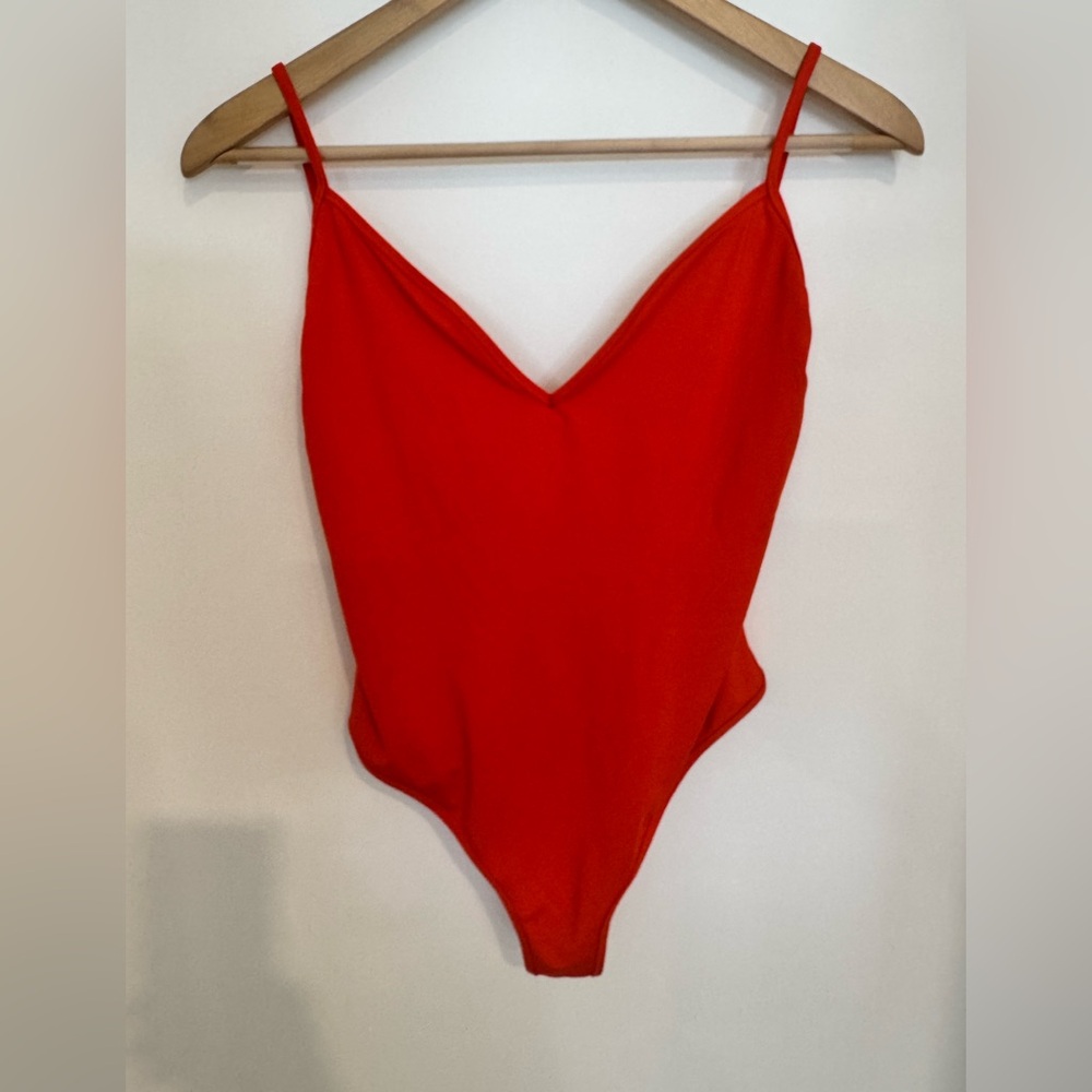 J.Crew  NWT Playa Women’s Open Back criss cross  Orange One Piece SwimSuit M - Picture 6 of 16